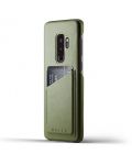 Кожен калъф с джоб Mujjo за Galaxy S9 Plus, маслинен - 3t