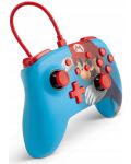 Контролер PowerA -  Enhanced за Nintendo Switch, жичен, Mario Punch - 2t