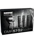 Комплект микрофони за барабани Shure - DMK57-52, черен - 3t
