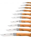 Комплект сгъваеми ножове Opinel Carbone - 10 броя, бук - 3t