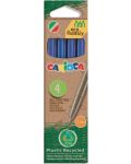 Комплект сини химикалки Carioca Eco Family, 4 броя - 1t