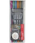 Комплект флумастери Stabilo Pen 68 - 6 металически цвята - 1t