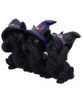 Комплект статуетки Nemesis Now Adult: Humor - Three Wise Black Cats, 11 cm - 2t