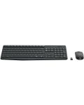 Комплект мишка и клавиатура Logitech - MK235,безжичен, тъмносив - 12t