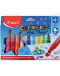 Комплект флумастери Maped Color Peps - Mini Power, 12 цвята - 1t