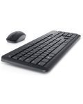 Комплект мишка и клавиатура Dell - KM3322W, безжиен, черен - 3t