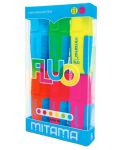 Комплект мини текстмаркери Mitama - Fluo, 6 цвята - 1t