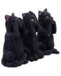 Комплект статуетки Nemesis Now Adult: Humor - Three Wise Felines, 8 cm - 4t