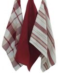 Комплект домакински кърпи за съдове Kela - Pasado, 3 броя, 65 х 45 cm, червени - 2t