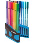Комплект флумастери Stabilo Pen 68 - 20 цвята, в светлосиня кутия - 3t