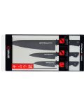 Комплект от 3 ножа Samura - Shadow, черно незалепващо покритие - 3t