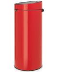 Кош за отпадъци Brabantia - Touch Bin New, 30 l, Passion Red - 2t