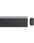 Комплект мишка и клавиатура Logitech - Combo MK470, безжичен, сив - 1t