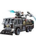 Конструктор Qman - Полицейски камион с водно оръдие, 847 части - 2t