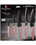 Комплект от 5 ножа Berlinger Haus - I-Rose Collection, с магнитна лента - 2t