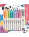 Комплект перманентни маркери Sharpie - S-Note, 20 цвята - 1t