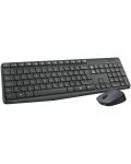 Комплект мишка и клавиатура Logitech - MK235,безжичен, тъмносив - 1t