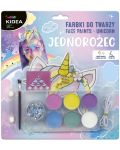 Комплект боички за лице и аксесоари Kidea - Unicorn, 6 цвята - 1t