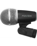 Комплект микрофони за барабани Novox - Drum Set, сребрист/черен - 2t