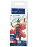 Комплект маркери Faber-Castell Pitt Artist - Comic, 6 броя - 1t