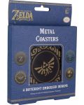 Подложки за чаши Paladone Games: The Legend Of Zelda - Emblems, 4 броя - 1t