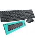 Комплект клавиатура и мишка Logitech - MK235, безжичен, сив - 3t