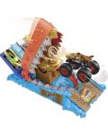 Комплект Hot Wheels Monster Trucks - Световна арена, Treasure Chomp Challenge - 4t
