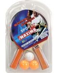Комплект за тенис на маса Maxima - хилки, топчета - 2t