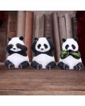 Комплект статуетки Nemesis Now Adult: Humor - Three Wise Pandas, 8 cm - 5t