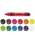 Комплект измиваеми пастели Carioca - Wax crayons, 12 цвята - 2t
