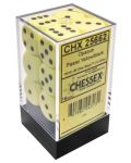Комплект зарове Chessex Opaque Pastel - Yellow/black, 12 броя - 1t