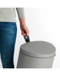 Кош за отпадъци Brabantia - FlatBack+, 30 l, Mineral Concrete Grey - 9t