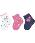 Комплект детски чорапи Sterntaler - Сърца, 13/14 размер, 0-4 м, 3 чифта - 1t