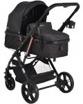 Комбинирана бебешка количка Moni - Raffaello, черна - 6t