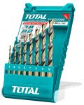 Комплект свредла TOTAL - 8 части, Ø3 - Ø10 mm - 1t