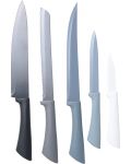 Комплект от 5 кухненски ножа H&S - с поставка, многоцветни - 2t