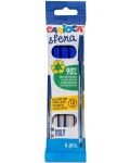 Комплект химикалки Carioca Sfera - 4 броя, сини - 1t