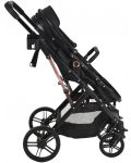 Комбинирана бебешка количка Moni - Raffaello, черна - 4t