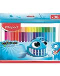 Комплект флумастери Maped Color Peps - Ocean, 36 цвята - 1t