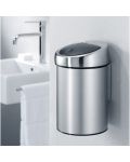 Кош за отпадъци Brabantia - Touch Bin, 3 l, Matt Steel - 8t