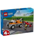 Конструктор LEGO City - Камион за теглене и ремонт на спортна кола (60435) - 1t