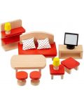  Комплект дървени мини мебели Goki - Обзавеждане за дневна - 1t