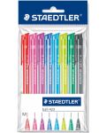 Комплект химикалки Staedtler 423 - 8 броя, цветни - 1t