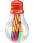Комплект мини тънкописци Stabilo Point 88 - Mini Colorful Ideas, в крушка, 12 цвята - 2t