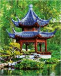 Комплект за рисуване по номера Schipper - Пагода в японска градина - 2t