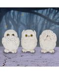 Комплект статуетки Nemesis Now Adult: Gothic - Three Wise Owls, 8 cm - 7t