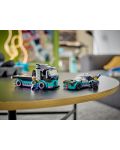 Конструктор LEGO City - Състезателна кола и камион за превоз на автомобили (60406) - 10t
