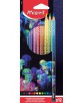Комплект цветни моливи Maped Deepsea Paradise - 12 цвята - 1t