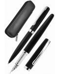 Комплект Online - Eleganza, писалка, химикалка и калъф, черен - 1t