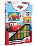 Комплект за оцветяване с пясък Red Castle - Cars 3, с 2 картини - 1t